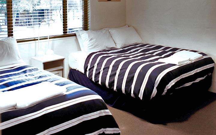 2nd bedroom Couples Cottage with 2 double beds